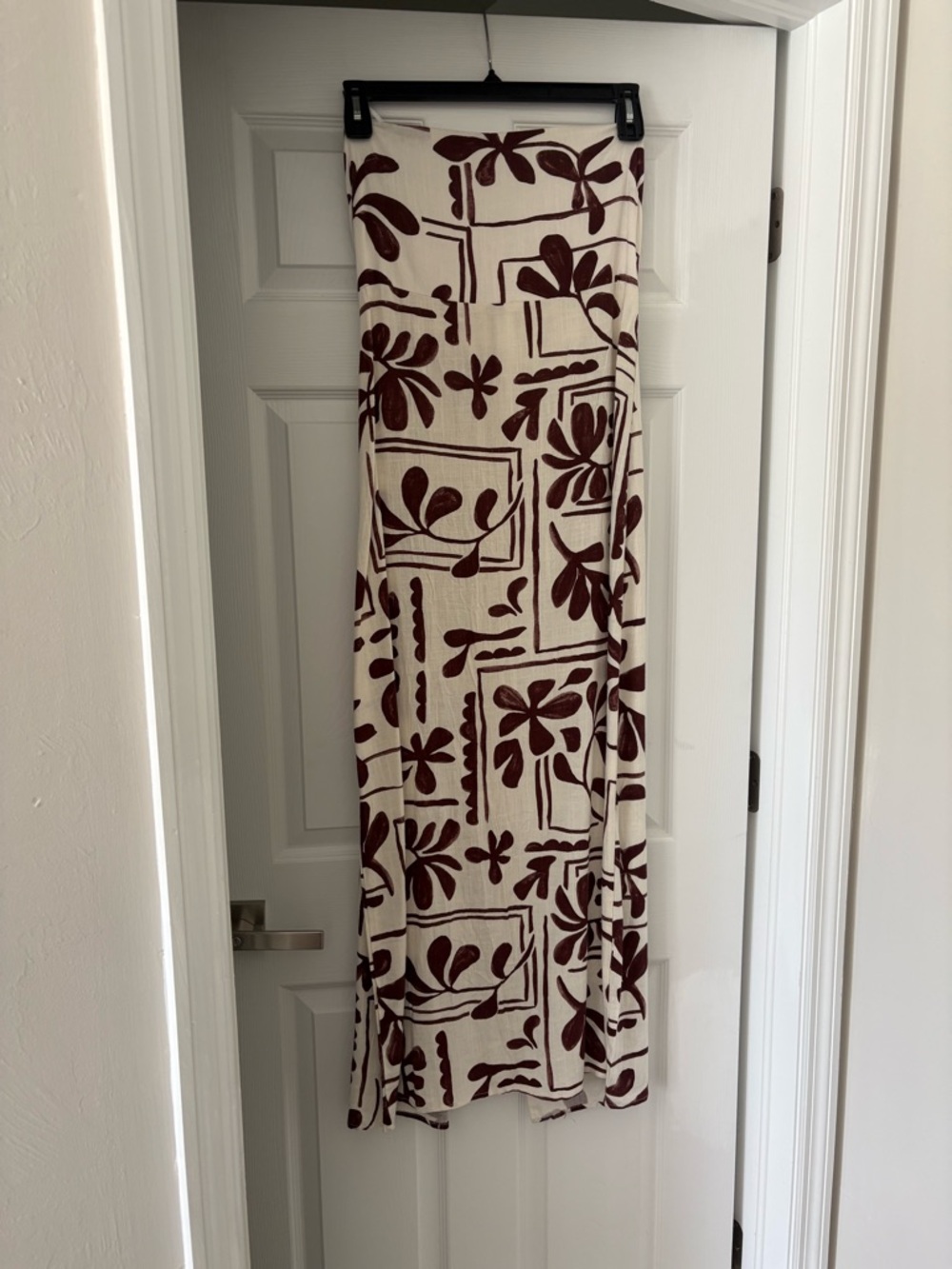 Strapless Floral Print Maxi Dress